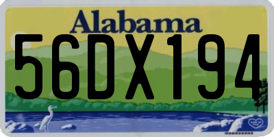 AL license plate 56DX194