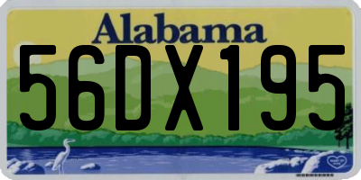 AL license plate 56DX195