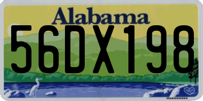 AL license plate 56DX198