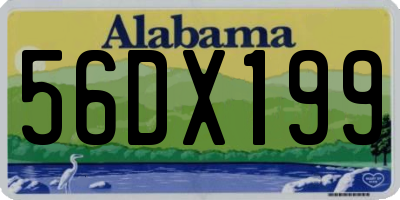 AL license plate 56DX199