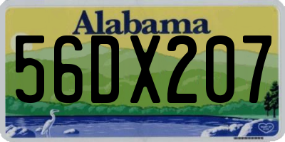 AL license plate 56DX207