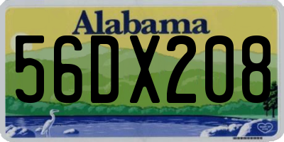 AL license plate 56DX208