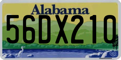 AL license plate 56DX210