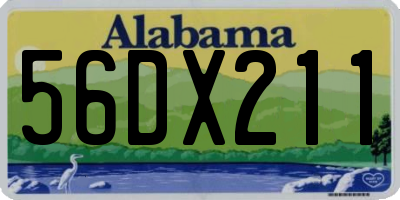 AL license plate 56DX211
