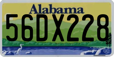 AL license plate 56DX228
