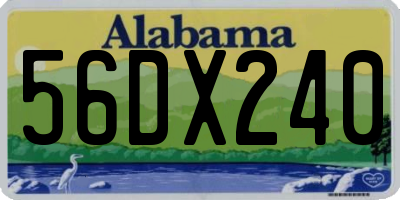 AL license plate 56DX240