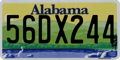 AL license plate 56DX244