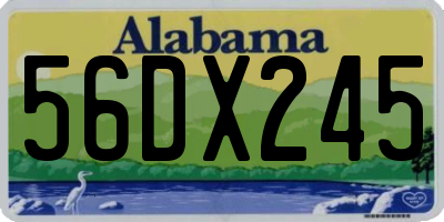 AL license plate 56DX245