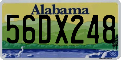 AL license plate 56DX248