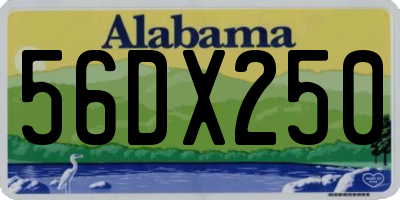 AL license plate 56DX250