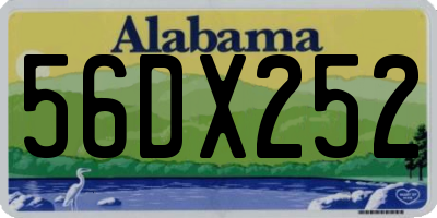 AL license plate 56DX252