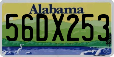 AL license plate 56DX253