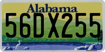 AL license plate 56DX255
