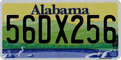AL license plate 56DX256