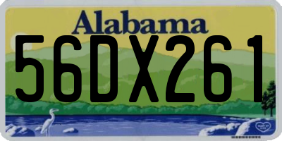 AL license plate 56DX261