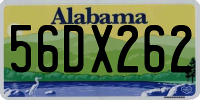 AL license plate 56DX262