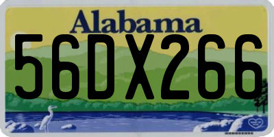 AL license plate 56DX266