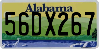 AL license plate 56DX267