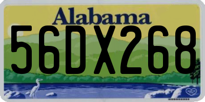 AL license plate 56DX268