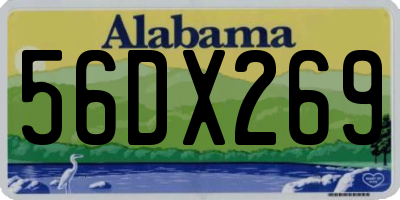 AL license plate 56DX269