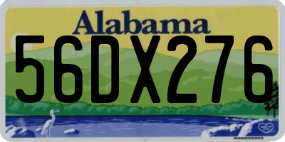 AL license plate 56DX276