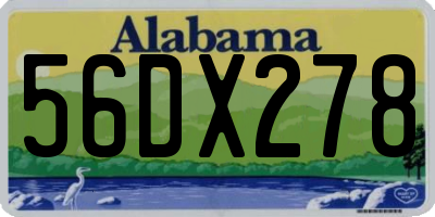 AL license plate 56DX278