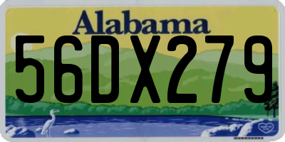 AL license plate 56DX279