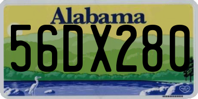 AL license plate 56DX280