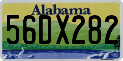 AL license plate 56DX282