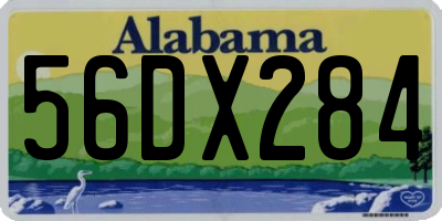 AL license plate 56DX284