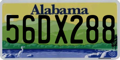 AL license plate 56DX288