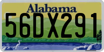 AL license plate 56DX291