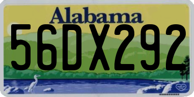 AL license plate 56DX292