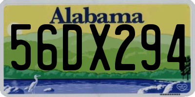 AL license plate 56DX294