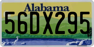 AL license plate 56DX295