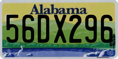 AL license plate 56DX296