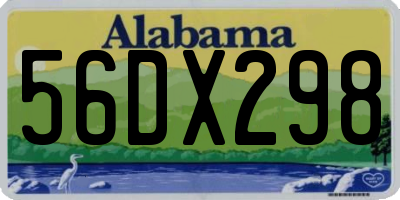 AL license plate 56DX298