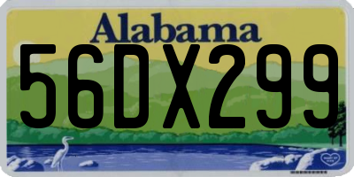 AL license plate 56DX299