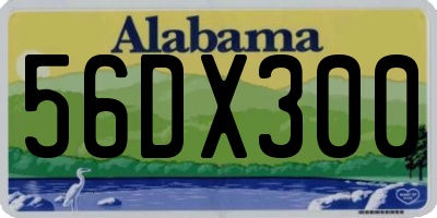 AL license plate 56DX300