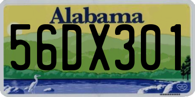 AL license plate 56DX301