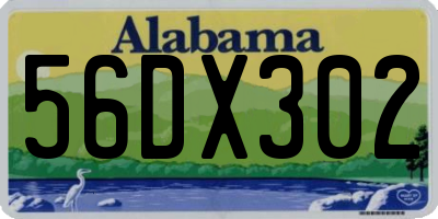 AL license plate 56DX302