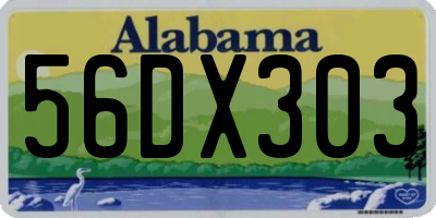 AL license plate 56DX303