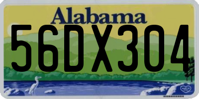 AL license plate 56DX304