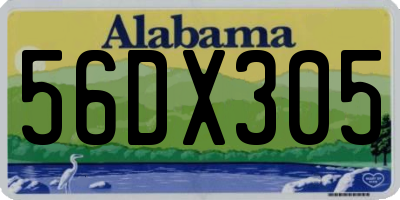 AL license plate 56DX305