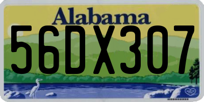 AL license plate 56DX307
