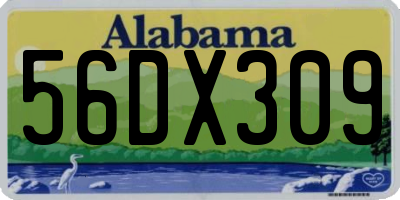 AL license plate 56DX309