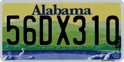 AL license plate 56DX310