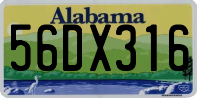 AL license plate 56DX316