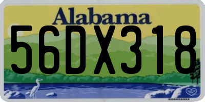 AL license plate 56DX318