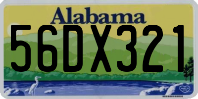 AL license plate 56DX321